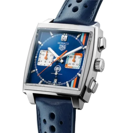 TAG Heuer Monaco Men Automatic Blue Leather Watch CBL2115.FC6494 - Image 2
