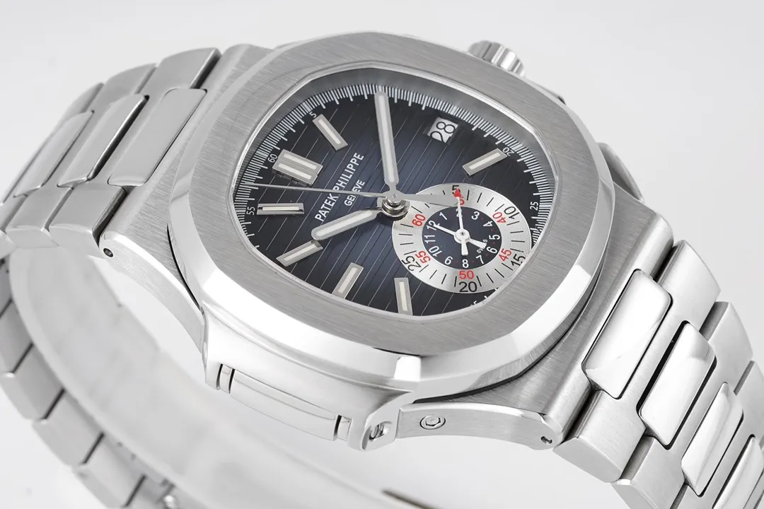 Patek Philippe 5980 Silver Chronograph Watch - Image 5