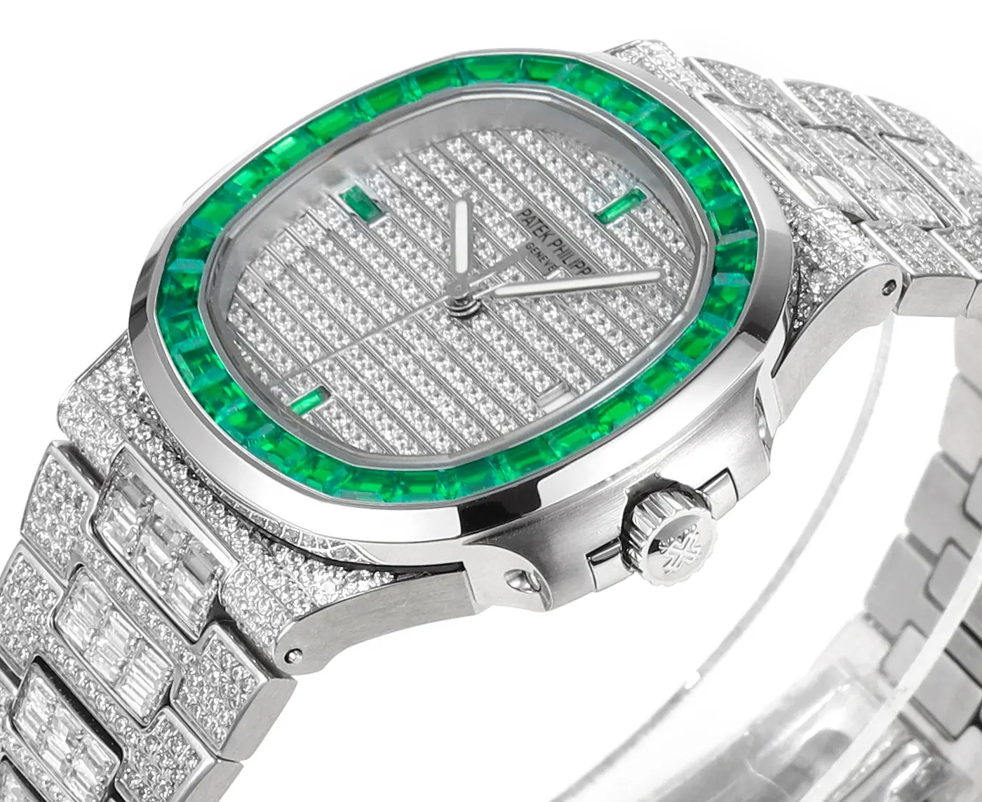Patek Philippe Nautilus Platinum Green Watch - Image 4