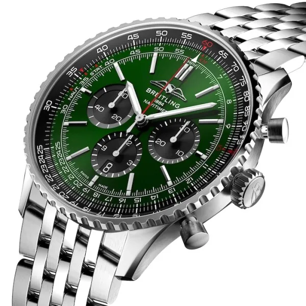 Breitling Navitimer Men Automatic Green Stainless Steel Watch AB0137241L1A1 - Image 2