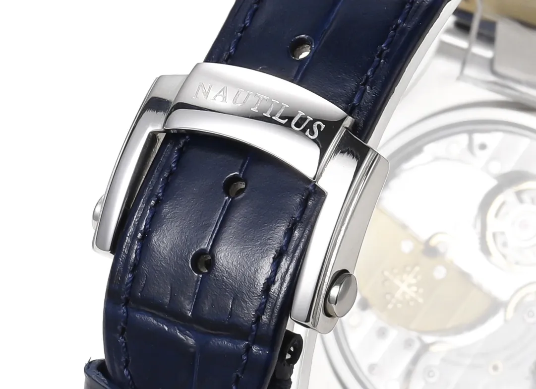 TW Patek Philippe Nautilus Blue Strap Watch - Image 9