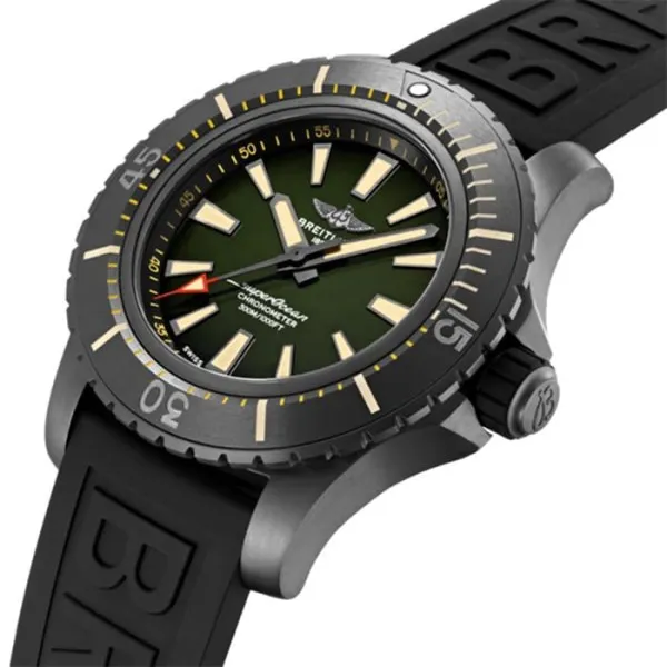 Breitling Superocean Men Automatic Green Rubber Watch V17369241L1S1 - Image 2