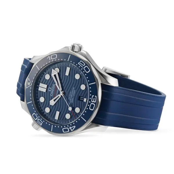 Omega Seamaster Men Automatic Blue Rubber Watch O21032422003001 - Image 3