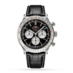 Breitling Navitimer Men Automatic Black Alligator Watch AB0137211B1P1