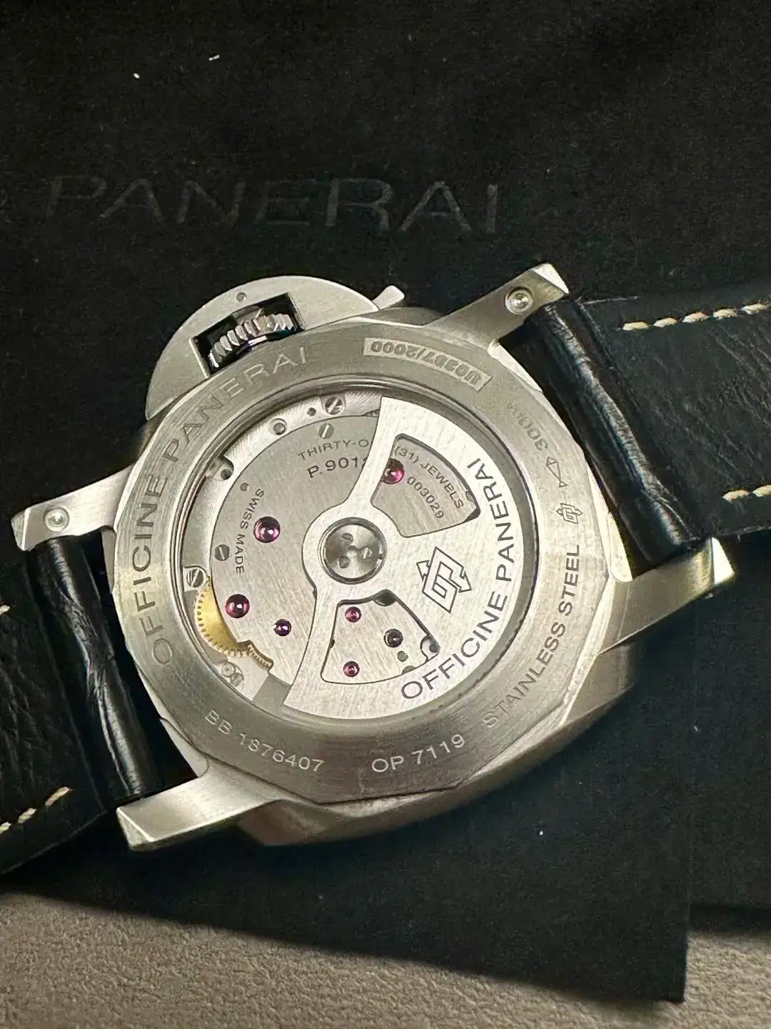 Panerai Luminor Men Automatic Black Alligator Watch PAM01321 - Image 3