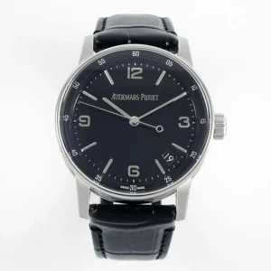 watch Audemars Piguet CODE 11.59 Blue Dial Three-Hand Automatic Watch   41mm Stainless Steel Case with Black Leather Strap