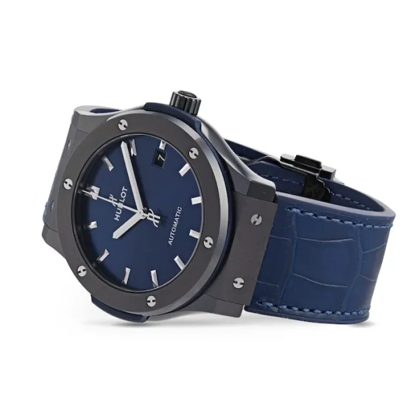 Hublot Classic Fusion Men Automatic Blue Rubber and Alligator Watch 511.CM.7170.LR - Image 2