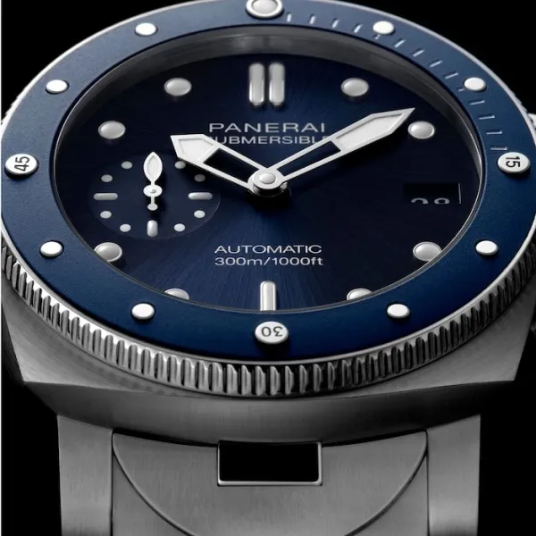Panerai Submersible Men Automatic Blue Stainless Steel Watch PAM01068 - Image 3