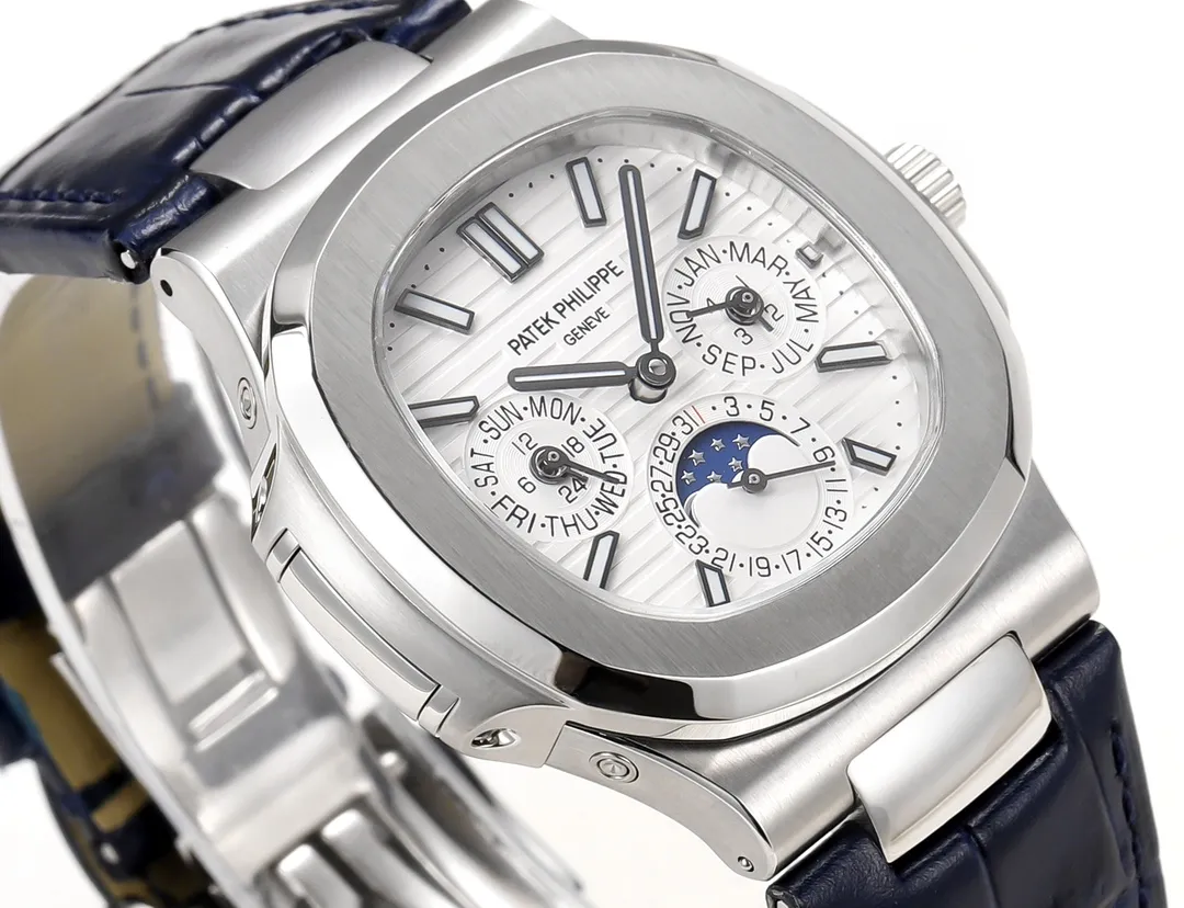 TW Patek Philippe Nautilus Blue Strap Watch - Image 5