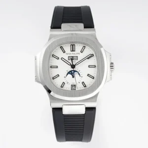 Patek Philippe Nautilus Blue Rubber Strap Watch