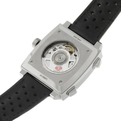 TAG Heuer Monaco Men Automatic Blue Leather Watch CAW211P.FC6356 - Image 6