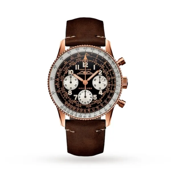 Breitling Navitimer Men Automatic Brown Leather Watch RB0910371B1X1