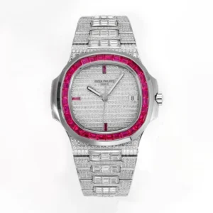 Patek Philippe White Gold Ruby Nautilus Watch
