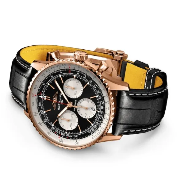 Breitling Navitimer Men Automatic Black Alligator Watch RB0138211B1P1 - Image 4