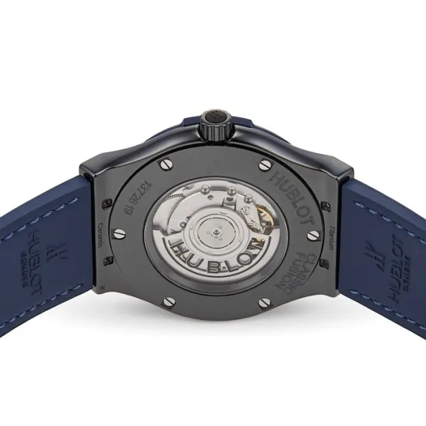 Hublot Classic Fusion Men Automatic Blue Rubber and Alligator Watch 511.CM.7170.LR - Image 4
