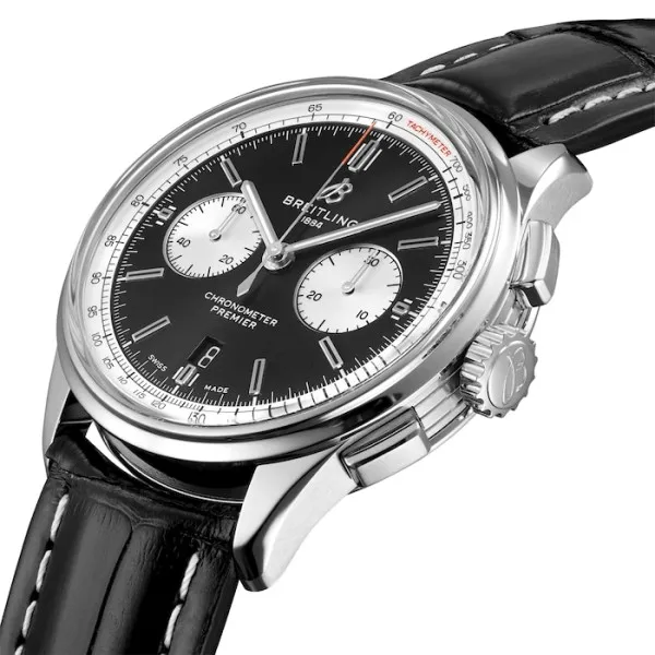 Breitling Premier Men Automatic Black Alligator Watch AB0118371B1P1 - Image 2