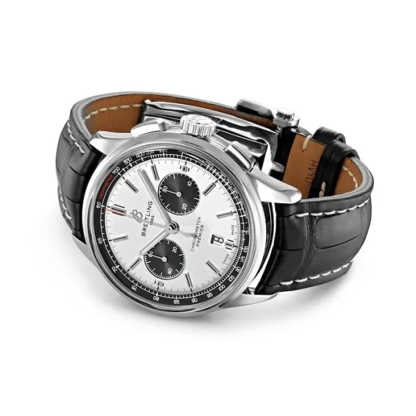 Breitling Premier Men Automatic Black Crocodile Watch AB0118221G1P1 - Image 3