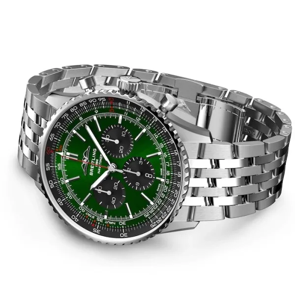 Breitling Navitimer Men Automatic Green Stainless Steel Watch AB0137241L1A1 - Image 3