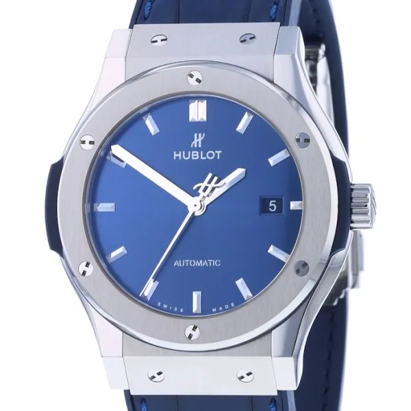 Hublot Classic Fusion Men Automatic Blue Leather Watch 542.NX.7170.LR - Image 2