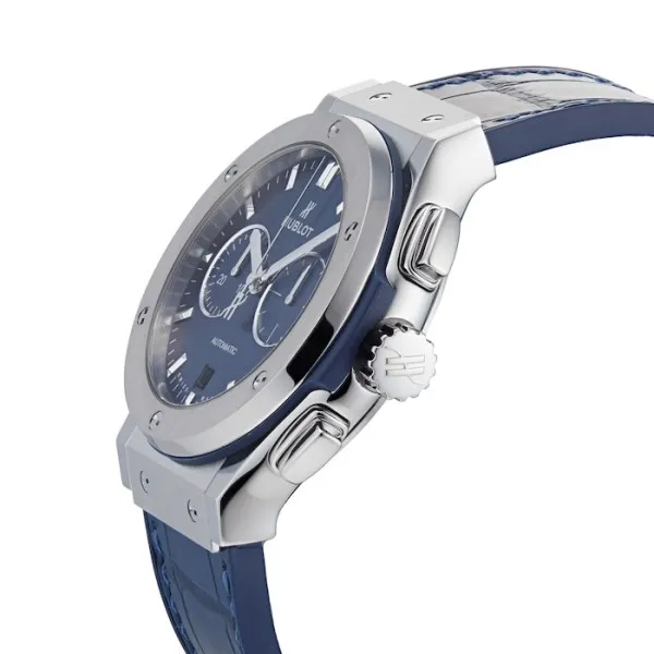 Hublot Classic Fusion Men Automatic Blue Rubber and Alligator Watch 541.NX.7170.LR - Image 6