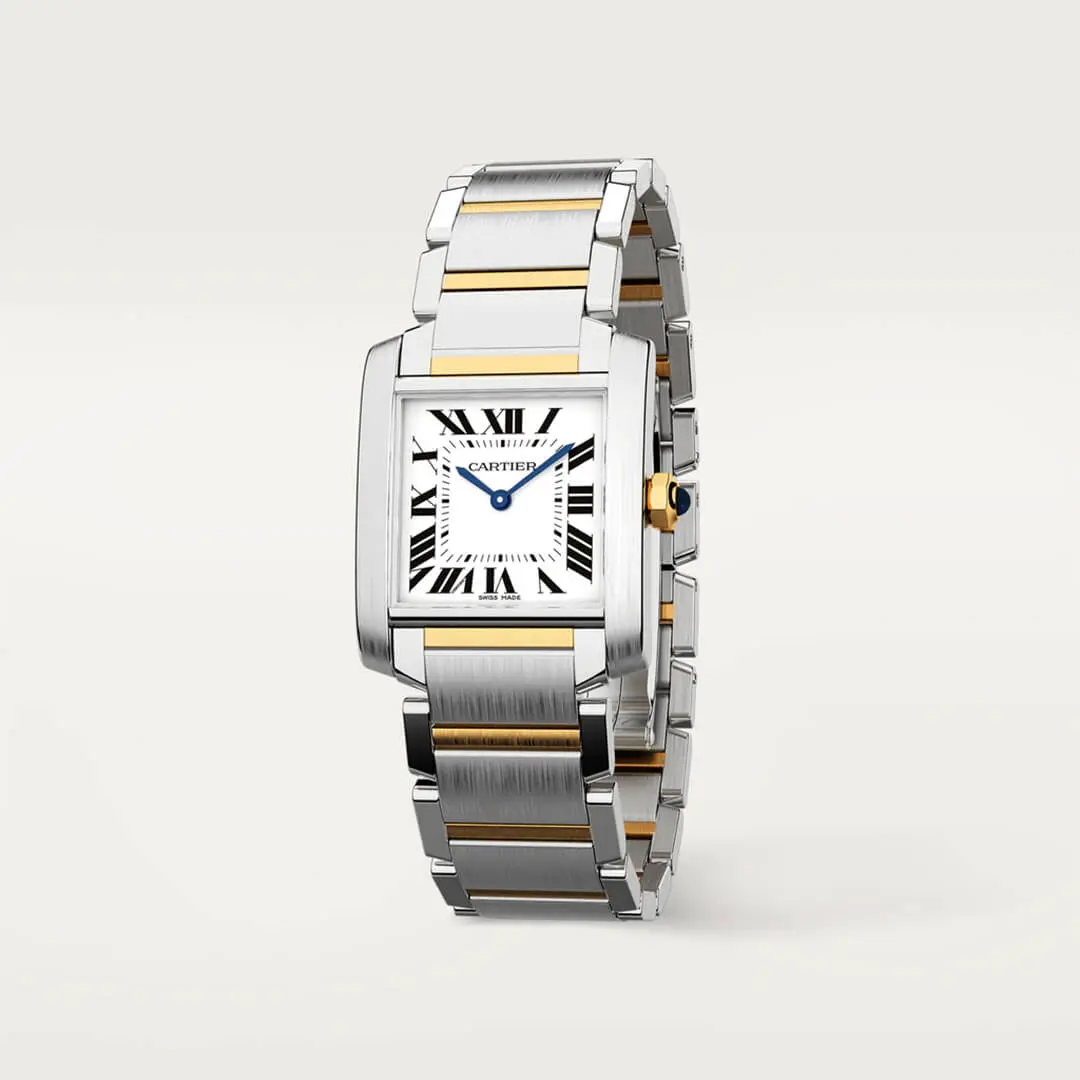 Cartier Tank Francaise Women Quartz Silver Bicoloured Watch W2TA0003 - Image 2