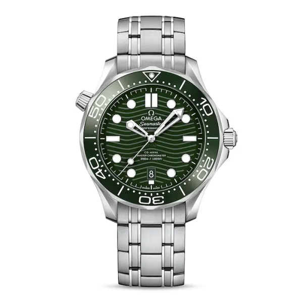 Omega Seamaster Men Automatic Green Stainless Steel Watch O21030422010001