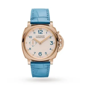 Panerai Luminor Due Men Automatic Ivory Alligator Watch PAM00741