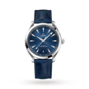 Omega Seamaster Aqua Terra Men Automatic Blue Leather Watch O22013412103001