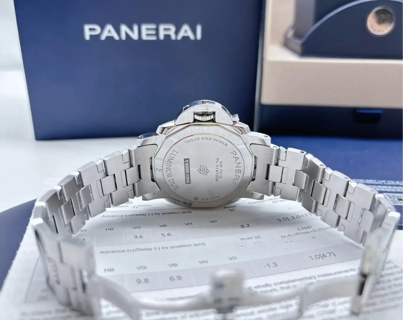 Panerai Luminor Due Men Automatic Blue Stainless Steel Watch PAM01124 - Image 3