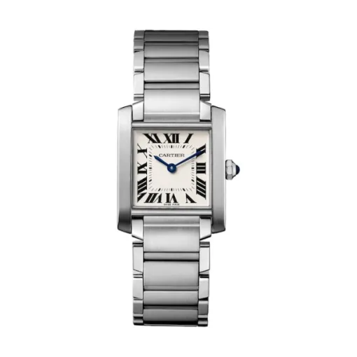 Cartier Tank Francaise Women Quartz Silver Stainless Steel Watch WSTA0005