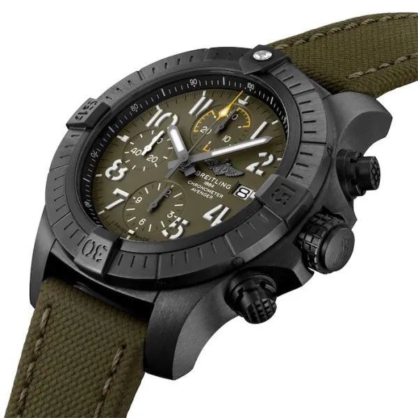 Breitling Avenger Men Automatic Green Leather Watch V13317101L1X2 - Image 2