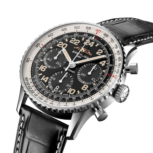 Breitling Navitimer Men Automatic Black Crocodile Watch PB02301A1B1P1 - Image 2