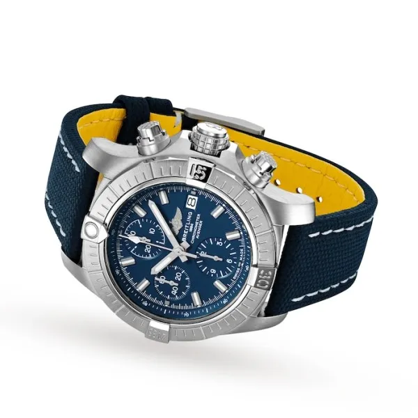 Breitling Avenger Men Automatic Blue Leather Watch A13385101C1X2 - Image 3