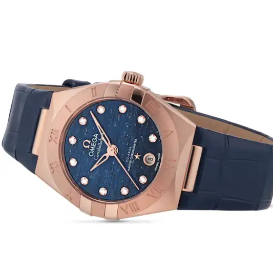 Omega Constellation Women Automatic Blue Leather Watch O13153292099001 - Image 3