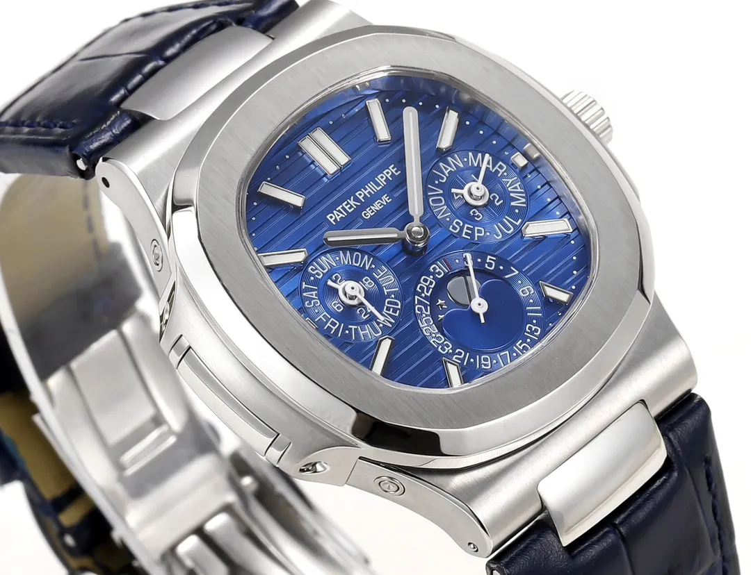 Patek Philippe Blue Nautilus Perpetual Watch - Image 5