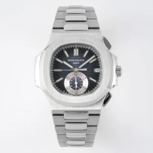 Patek Philippe 5980 Silver Chronograph Watch