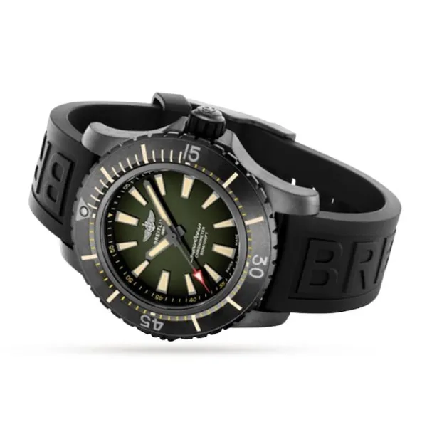 Breitling Superocean Men Automatic Green Rubber Watch V17369241L1S1 - Image 3