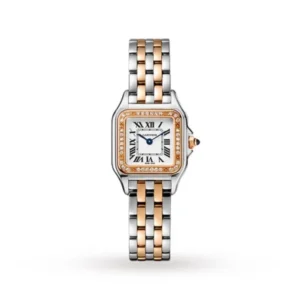 Cartier Panthere de Cartier Women Quartz Silver 18ct Rose Gold Watch W3PN0006