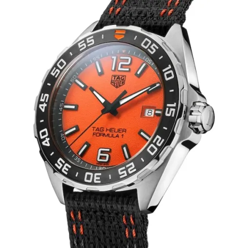 TAG Heuer Formula 1 Men Quartz Orange Canvas Watch WAZ101A.FC8305 - Image 2
