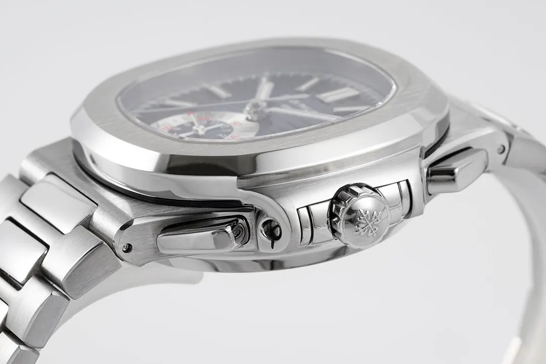 Patek Philippe 5980 Silver Chronograph Watch - Image 6