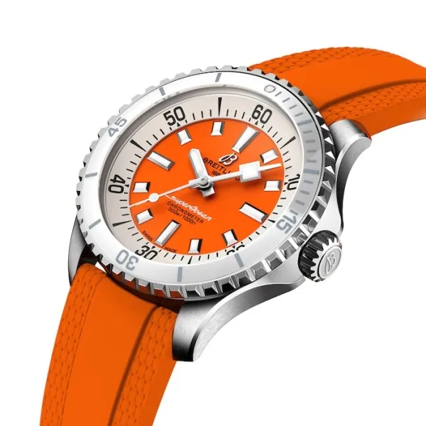 Breitling Superocean Unisex Automatic Orange Rubber Watch A17377211O1S1 - Image 3