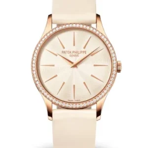 Patek Philippe Calatrava Diamond Cream Dial Ladies Watch 4897R-010