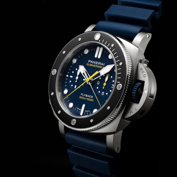 Panerai Submersible Men Automatic Blue Rubber Watch PAM01291 - Image 3