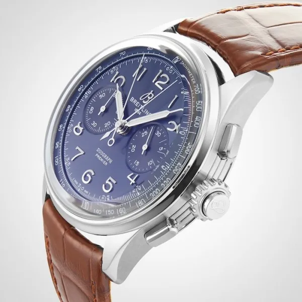 Breitling Premier Men Blue Alligator Watch AB1510171C1P1 - Image 6