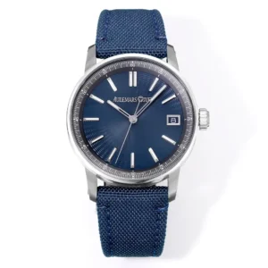 watch Audemars Piguete CODE 11.59 Automatic Watch   Night Blue Dial. Stainless Steel Case. Blue Fabric Strap. 41mm