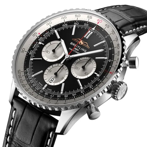 Breitling Navitimer Men Automatic Black Alligator Watch AB0137211B1P1 - Image 2