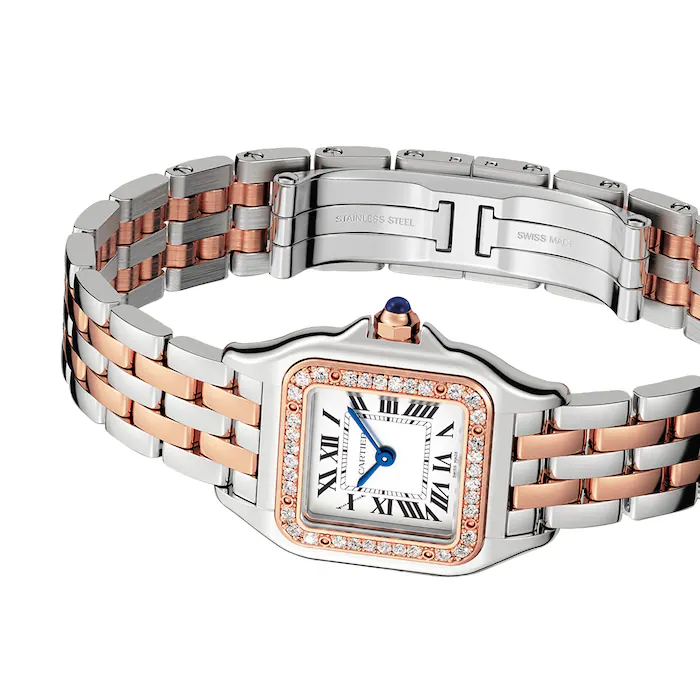 Cartier Panthere de Cartier Women Quartz Silver 18ct Rose Gold Watch W3PN0006 - Image 3