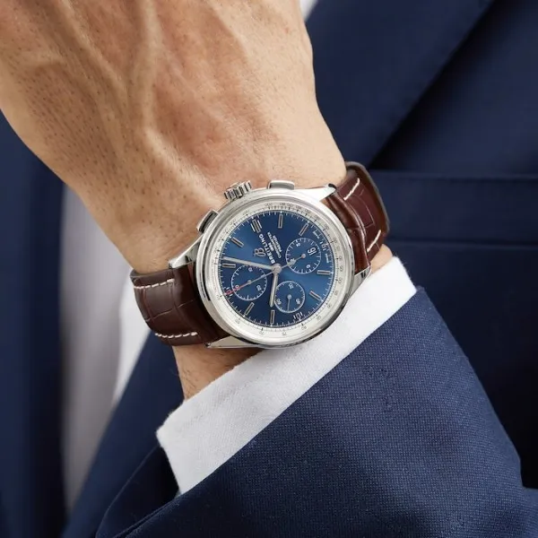 Breitling Premier Men Automatic Blue Crocodile Watch A13315351C1P1 - Image 5