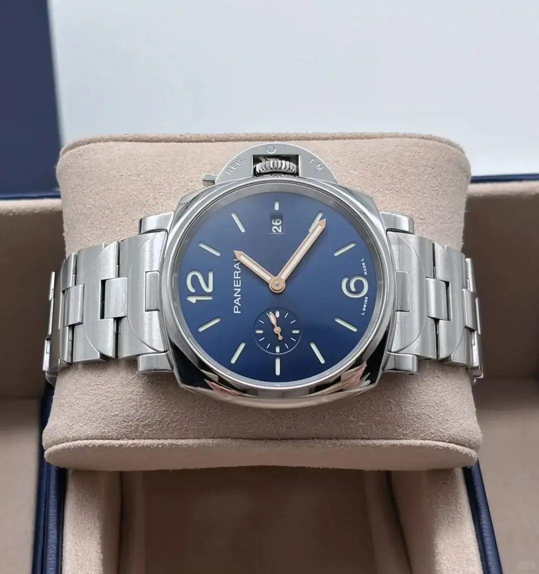 Panerai Luminor Due Men Automatic Blue Stainless Steel Watch PAM01124 - Image 6