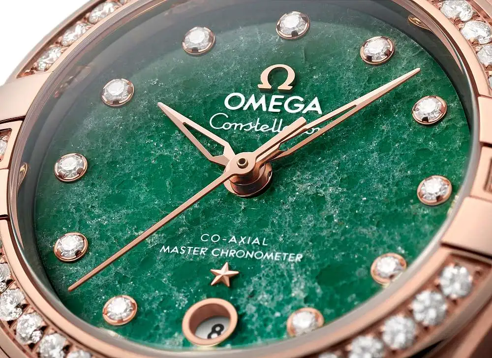 Omega Constellation Women Automatic Green Leather Watch O13128292099001 - Image 3